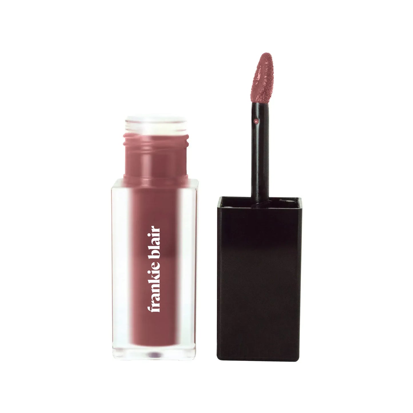 Frankie Blair Matte Lip Stain Liore, a modern mauve matte lip stain. Long lasting and hydrating.