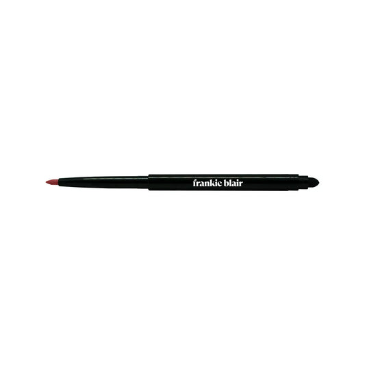 Frankie Blair Retractable Lip Liner Rosalee pencil a creamy highly pigmented pink red.